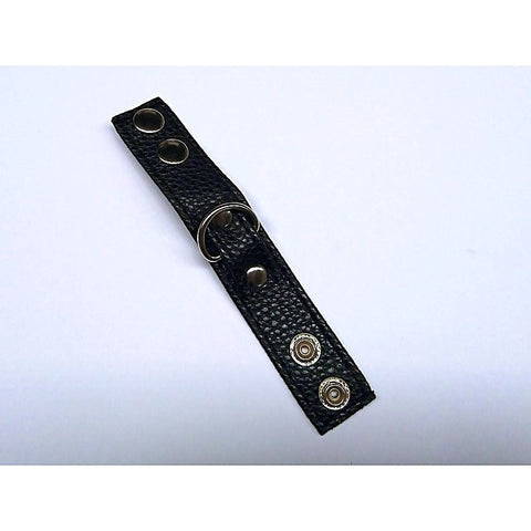 Tight Leather Cock Ring with D-Ring by BDStyle