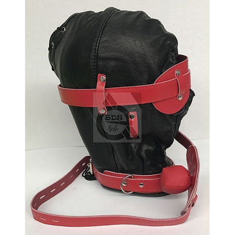 Hell Fire Slave Hood & Blindfold by BDStyle