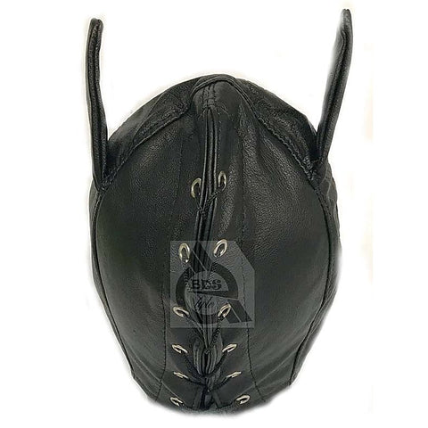 Wicked Wench Leather Feline Hood by BDStyle
