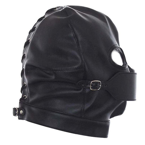 Cafe Bondage Hood Leather by Hell's Couture