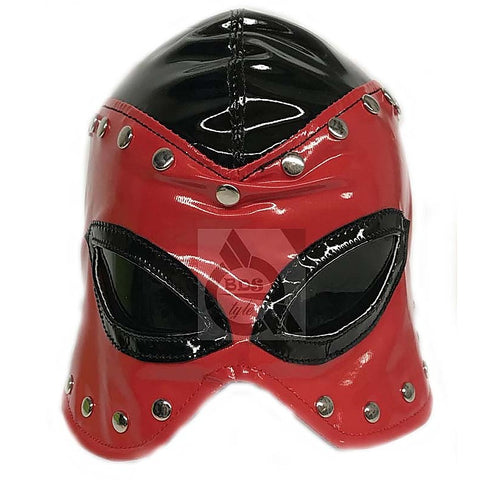 Studded Bondage Hood Faux Leather by BDStyle