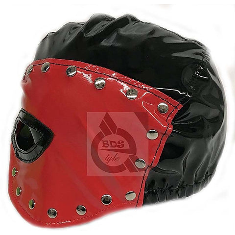 Studded Bondage Hood Faux Leather by BDStyle