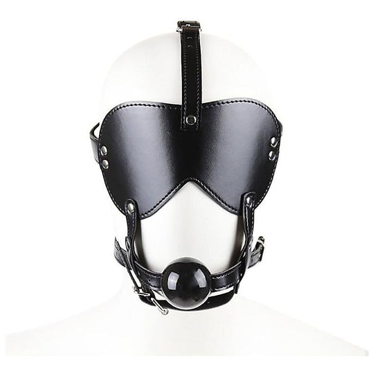 Head Harness Blindfold & Ball Gag Heavy by BDStyle