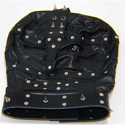 Spiked Bondage Hood Leather by BDStyle