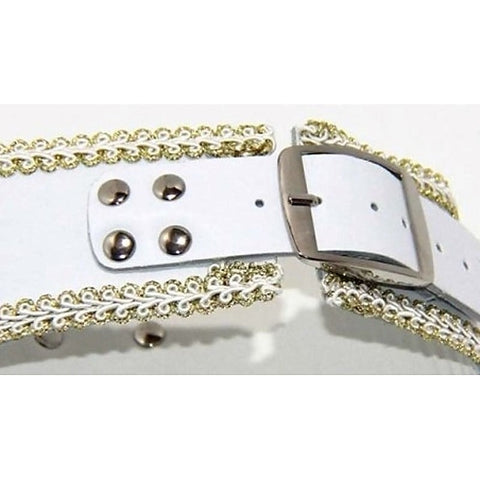Posture Collar in White with O Ring Heavy by BDStyle