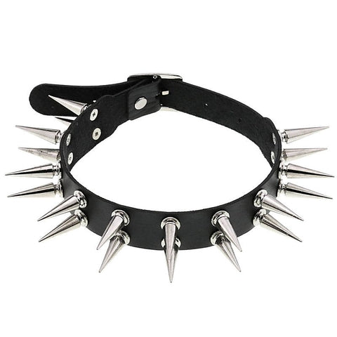 Double Row Spiked Rivet Collar Heavy by BDStyle