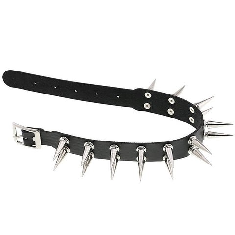 Double Row Spiked Rivet Collar Heavy by BDStyle