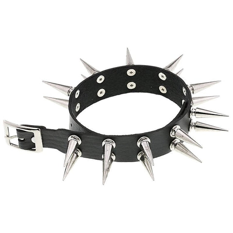 Double Row Spiked Rivet Collar Heavy by BDStyle
