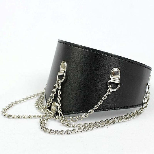 Ladies Fetish Posture Collar with Chains by BDStyle