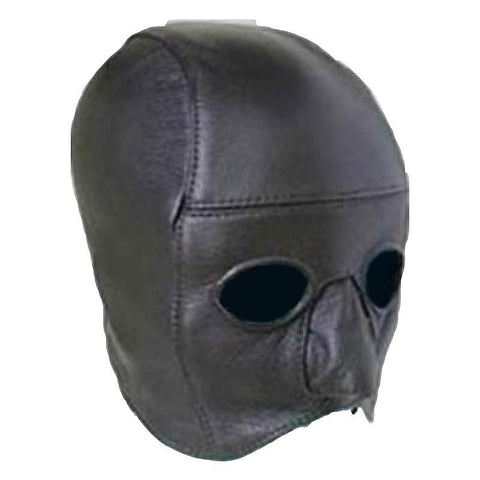 Leather Addicts Bondage Hood with Open Chin by BDStyle