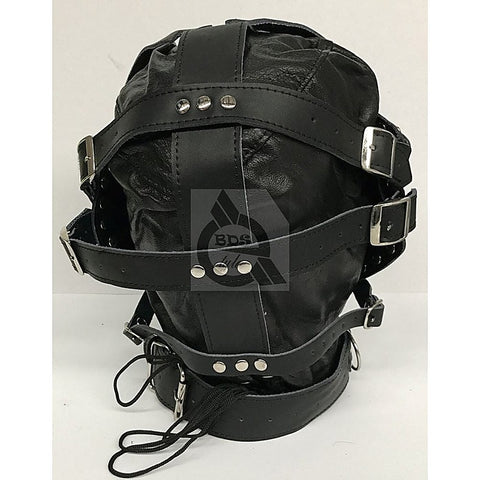 Sensory Deprivation Hood Studded Leather by BDStyle