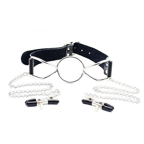 The Crucible Spider Gag With Nipple Clamps by BDStyle