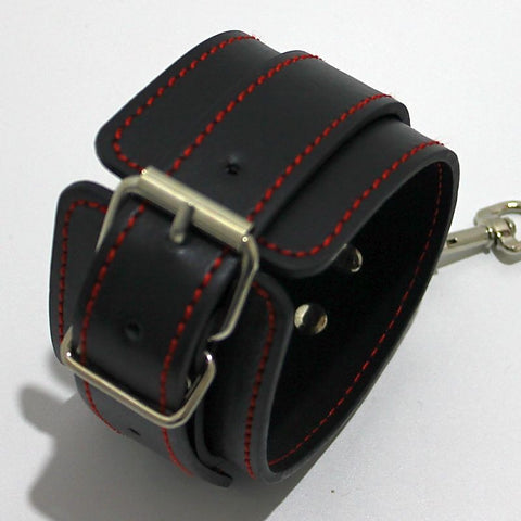 Faux Leather Bondage Wrist and Ankle Restraints by BDStyle