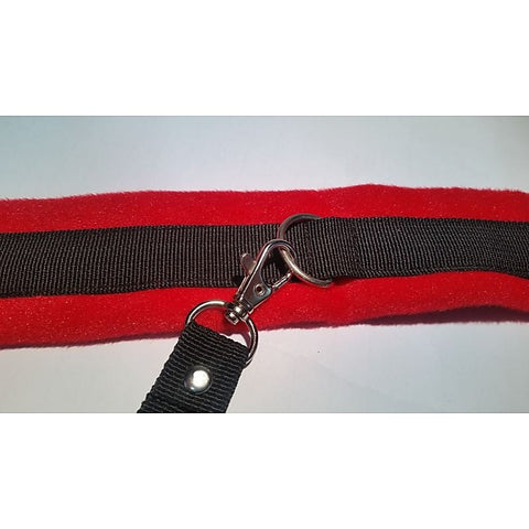 Red and Black Velcro Collar & Removable Lead by BDStyle