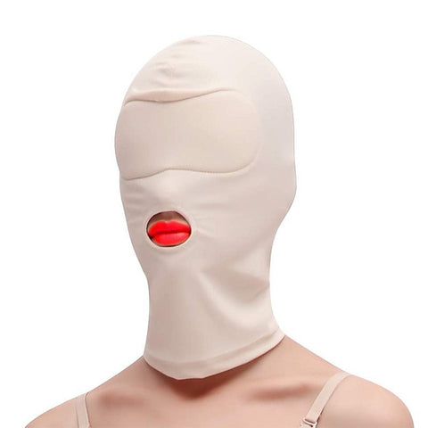Spandex Open Mouth Hood With Padded Blindfold by BDStyle