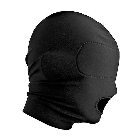 Spandex Open Mouth Hood With Padded Blindfold by BDStyle