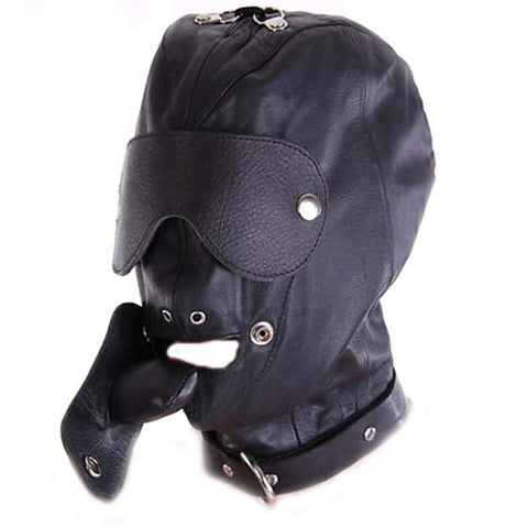Bondage Hood With Dildo Gag by BDStyle