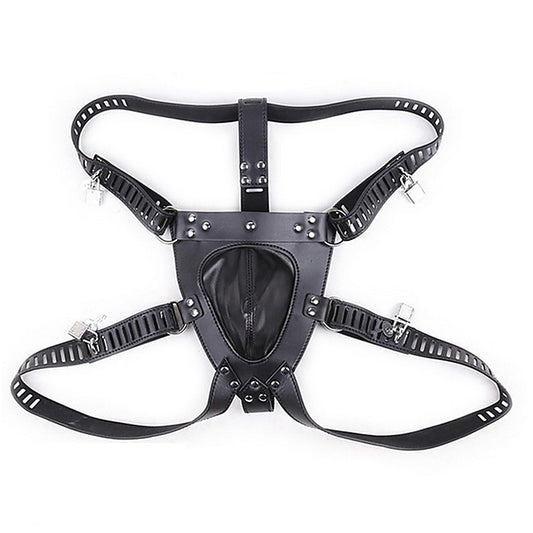Faux Leather Male Chastity Pants by BDStyle