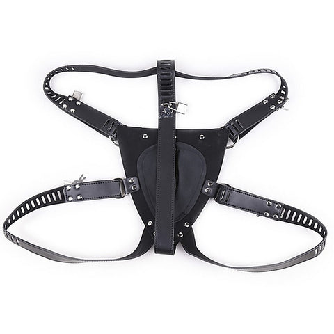 Faux Leather Male Chastity Pants by BDStyle