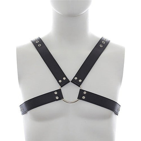 Deluxe Faux Leather Chest Harness by BDStyle