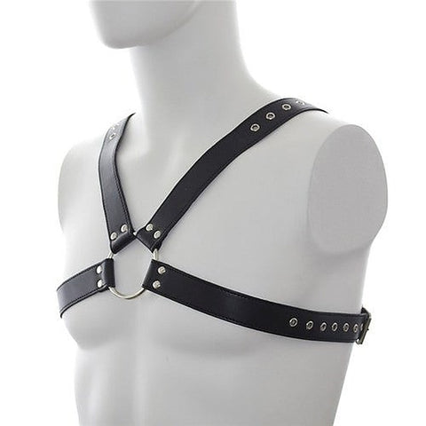 Deluxe Faux Leather Chest Harness by BDStyle
