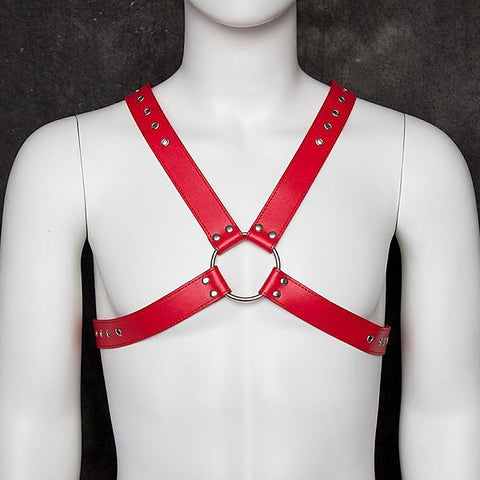 Deluxe Faux Leather Chest Harness by BDStyle