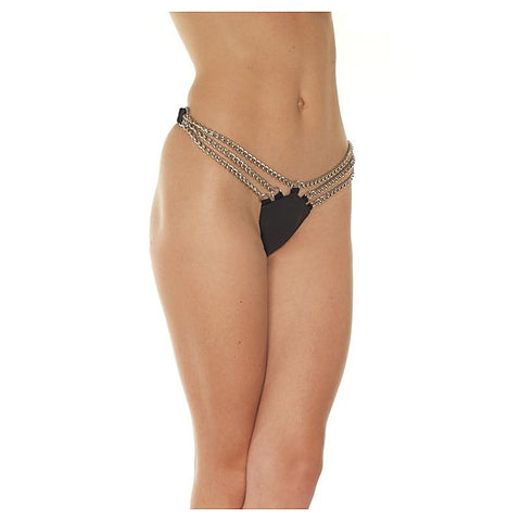 Faux Leather Ladies Panties with Chains by BDStyle