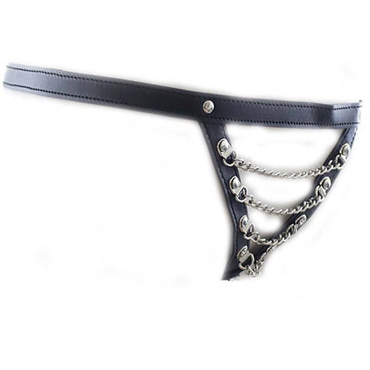 Sexy PU Panty with Front Chain by BDStyle