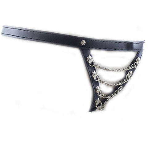 Sexy PU Panty with Front Chain by BDStyle