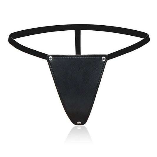 G-String Faux Leather Bikini Panty by BDStyle
