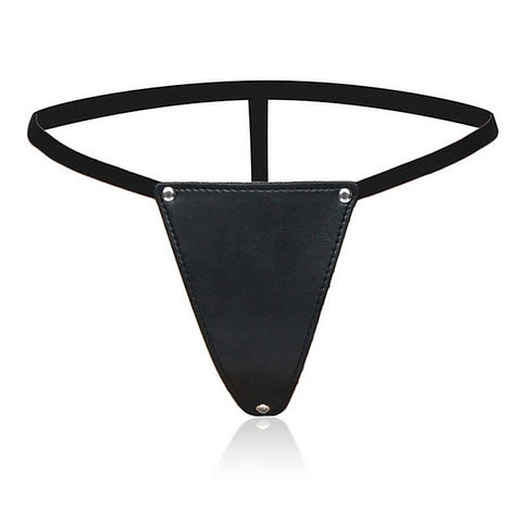 G-String Faux Leather Bikini Panty by BDStyle