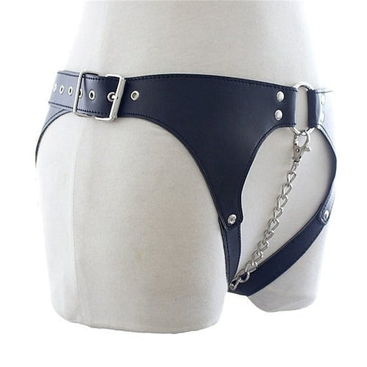 Leather & BDSM Thong with Chain by BDStyle