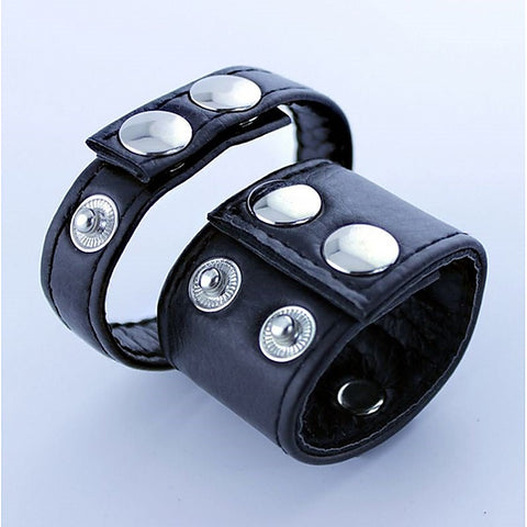 Leather Ball Divider Cock Ring by BDStyle