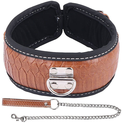 Colorful BDSM Collar With Lead by BDStyle