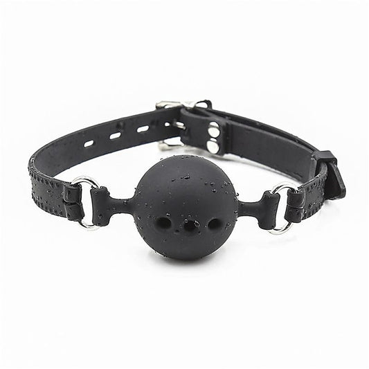 Full Silicone Breathable Ball Gag - Black
