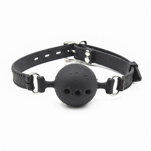 Full Silicone Breathable Ball Gag - Black