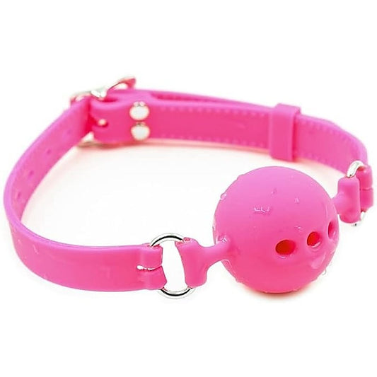 Full Silicone Breathable Ball Gag - Pink