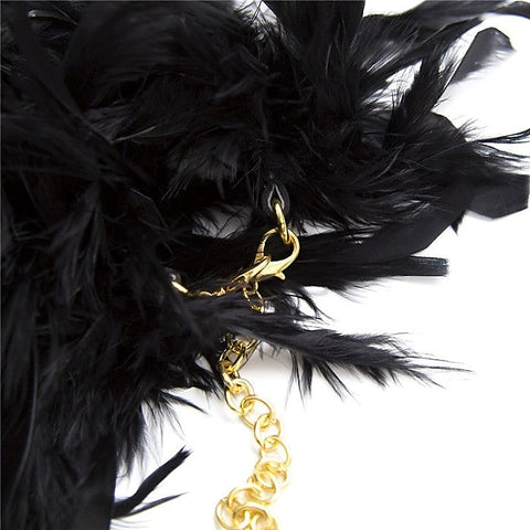 Feather Cuffs with Golden Chain by BDStyle
