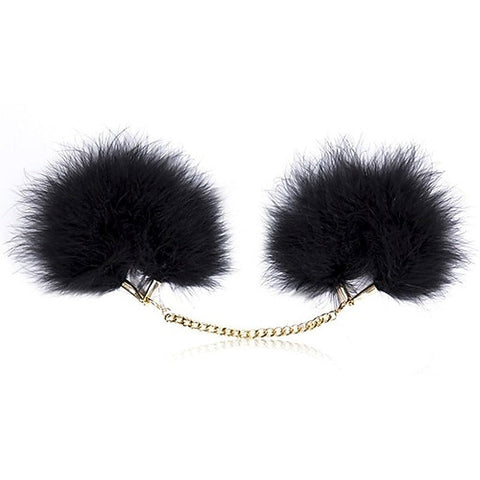 Fur Cuffs with Golden Chain by BDStyle