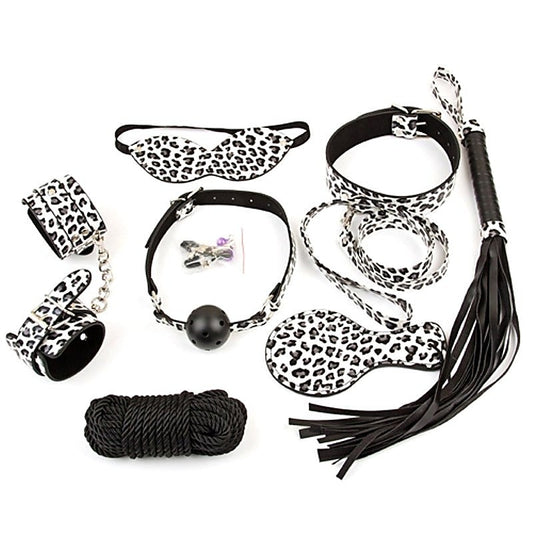 Snow Leopard Bondage Kit 8 Piece by BDStyle