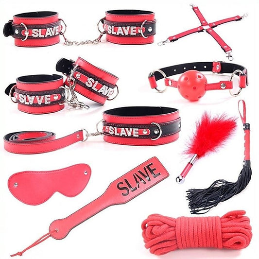 Slave 10 PCS Bondage Kit by BDStyle