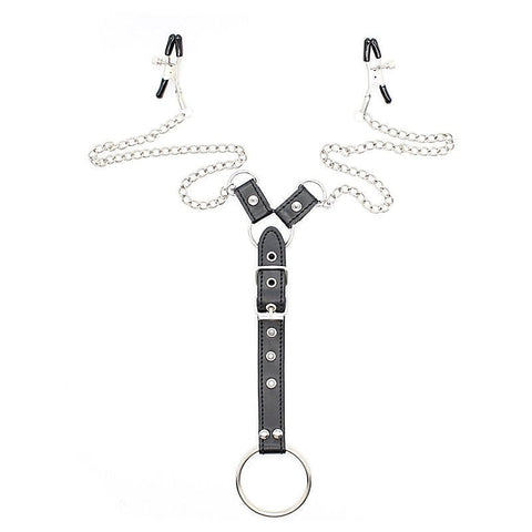 Penitentiary Nipple Clamps and Cock Ring Set by XR Brands