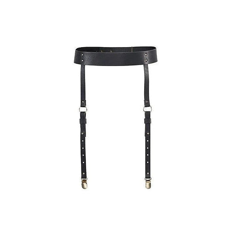 Maze Vegan Leather Adjustable Suspender Belt
