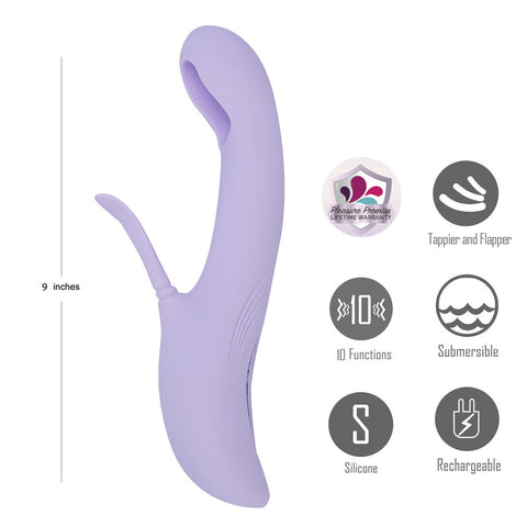 CHARLI USB Rechargeable Flapping & Tapping Rabbit Vibe