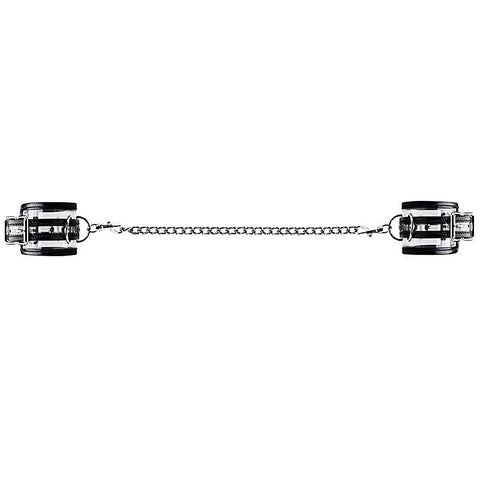 Bad Romance Translucent Leg Cuffs with Black Stripes