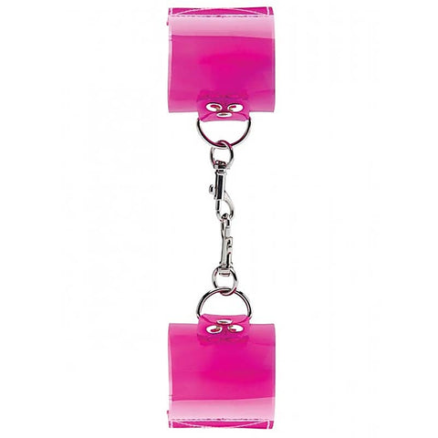Bad Romance Pink Translucent Handcuffs by Shots Toys