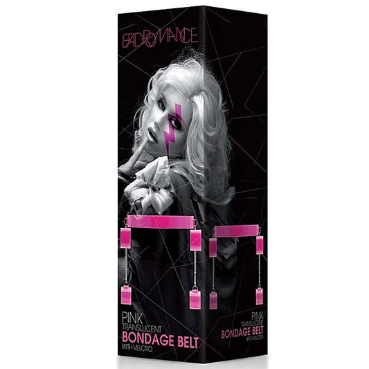 Bad Romance Pink Translucent Bondage Belt by Shots Toys