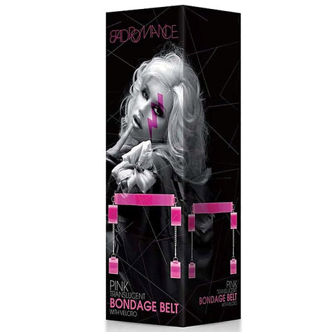 Bad Romance Pink Translucent Bondage Belt by Shots Toys