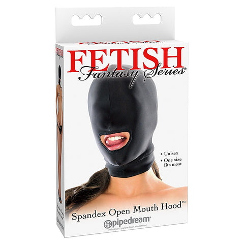 Fetish Fantasy Spandex Open Mouth Bondage Hood