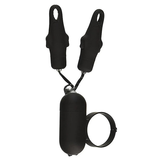 Fetish Fantasy Vibrating Cock Ring & Nipple Clamps